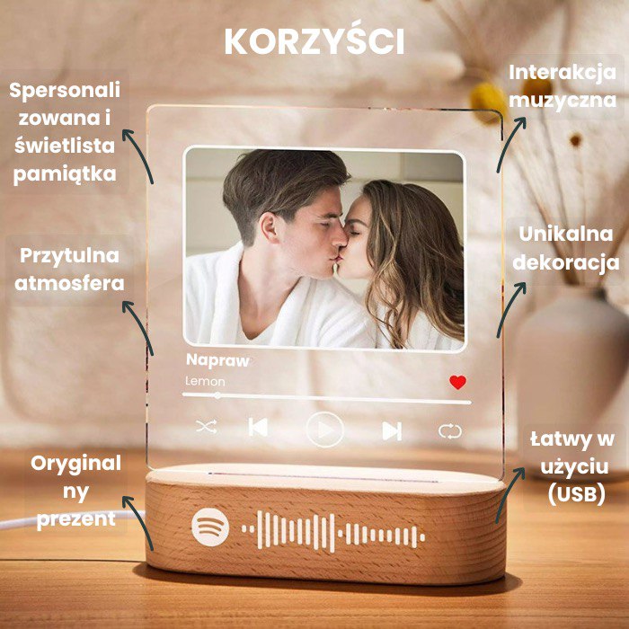 Luminaplaque Spersonalizowana lampka nocna – Światło, które opowiada Twoją historię